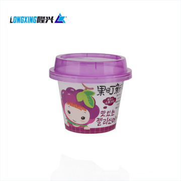 IML PP Plastic jelly pudding Cup with lid